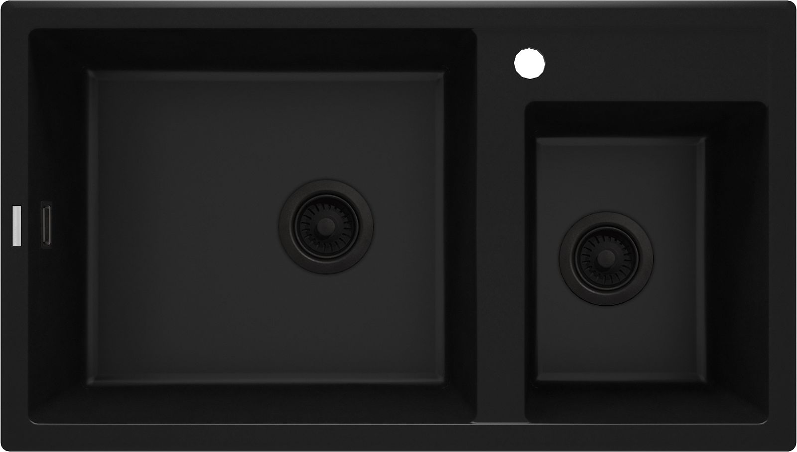 Granite sink, 2-bowl - ZQE_N20B - Główne zdjęcie produktowe