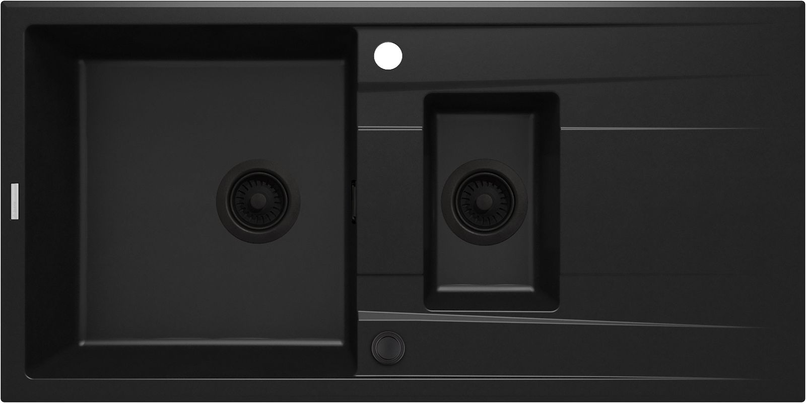 Гранітна кухонна раковина, 1.5-камерний з сушаркою - ZQE_N513 - Główne zdjęcie produktowe