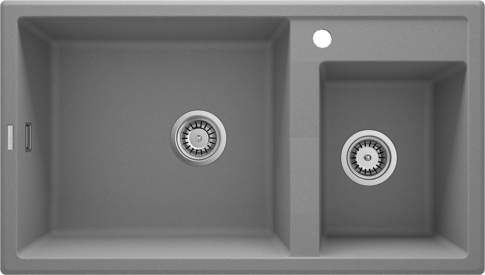 Гранітна кухонна раковина, 2-камерний - ZQE_S20B - Główne zdjęcie produktowe