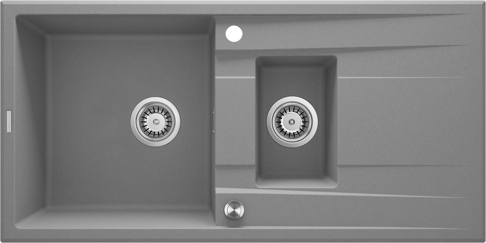 Zlewozmywak granitowy 1.5-komorowy z ociekaczem - ZQE_S513 - Główne zdjęcie produktowe