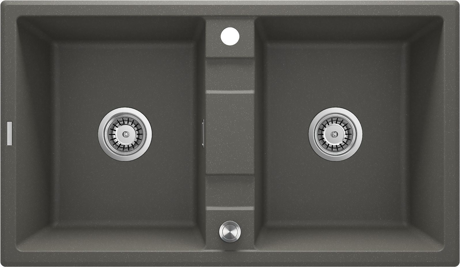 Granite sink, 2-bowl - ZQE_T203 - Główne zdjęcie produktowe