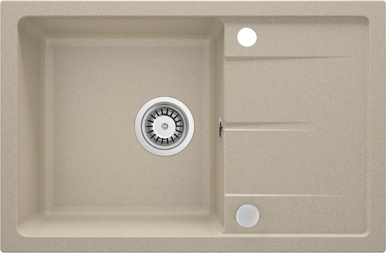 Гранітна кухонна раковина, 1-камерний з сушаркою - ZRD_7113 - Główne zdjęcie produktowe
