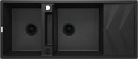 Магнітна гранітна раковина, 2-камерний з сушаркою - ZRM_G213 - Główne zdjęcie produktowe
