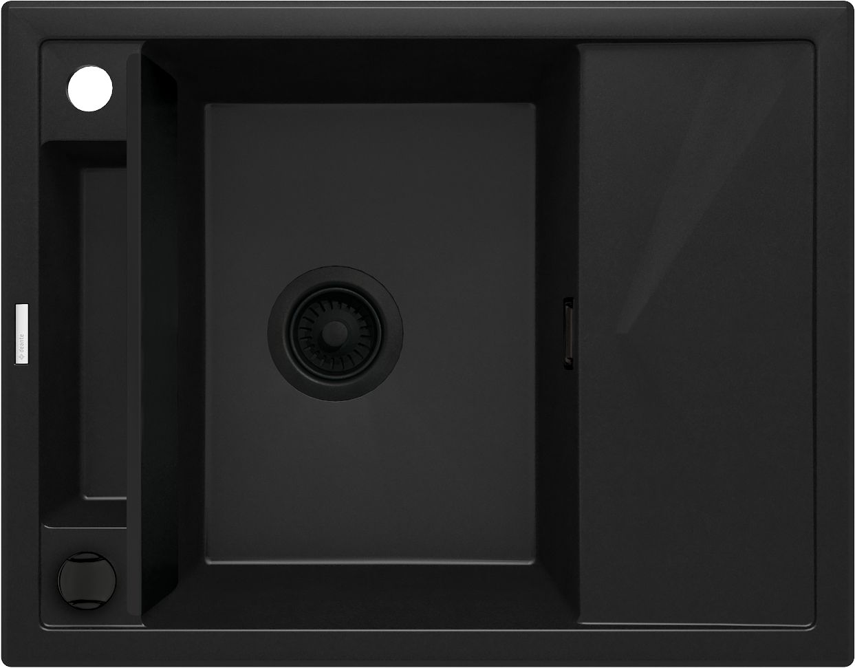 Магнітна гранітна раковина, 1-камерний з сушаркою - ZRM_N11A - Główne zdjęcie produktowe