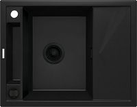 Магнітна гранітна раковина, 1-камерний з сушаркою - ZRM_N11A - Główne zdjęcie produktowe