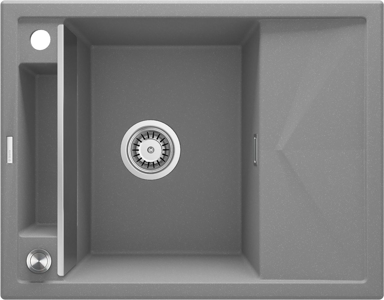 Chiuvetă magnetică din granit, 1-cuvă cu picurător - ZRM_S11A - Główne zdjęcie produktowe